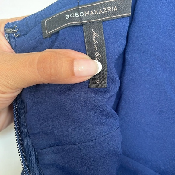 BCBGMAXZARIA Blue Bandage Bodycon Mini Dress - Picture 8 of 9